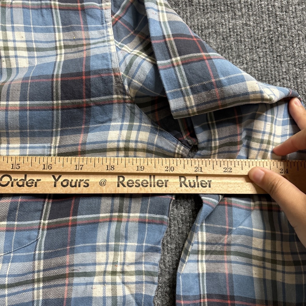 Frank & Eileen Barry Plaid Flannel Shirt Women's Large Cotton Button Long Sleeve - Picture 5 of 15